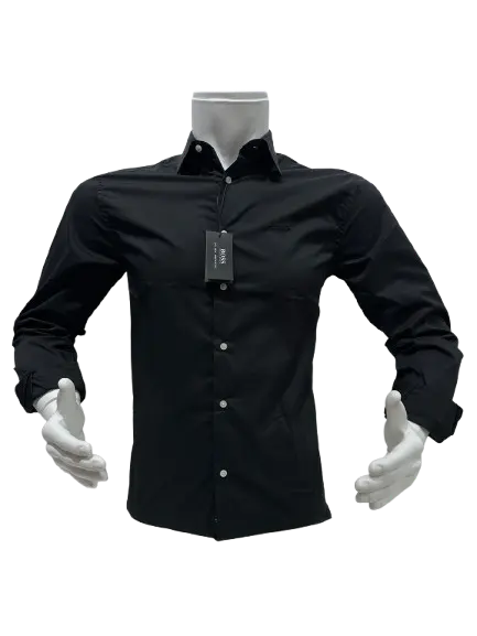قميص بأكمام طويلة (boss) LMG30 (أسود, S)