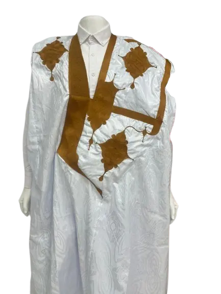 Daraa Azbi white — double-8 stitching