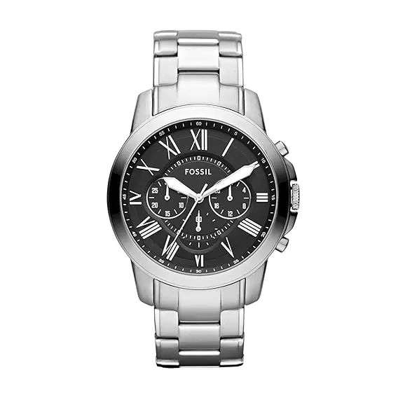 Fossil Mens Quartz Watch, Chronograph steel